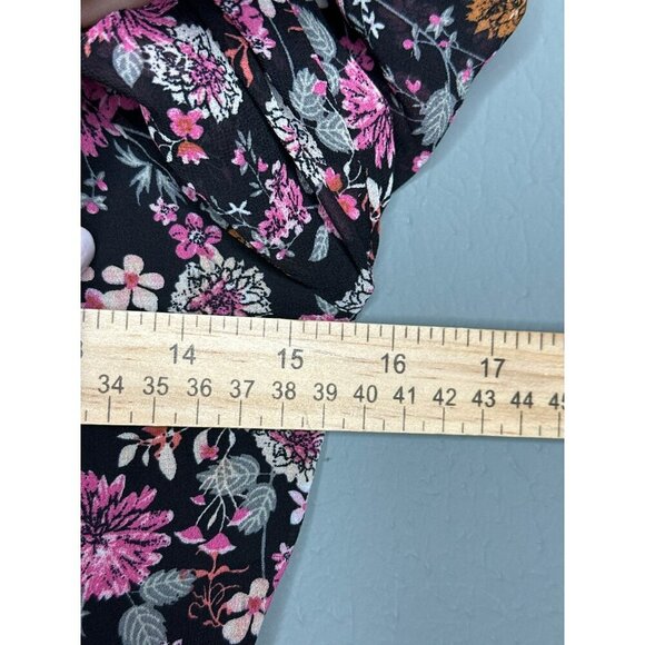 Mi Ami Francesca's Women's Small Flowy Floral Crop Top V-Neck Lined NWT - Picture 10 of 10